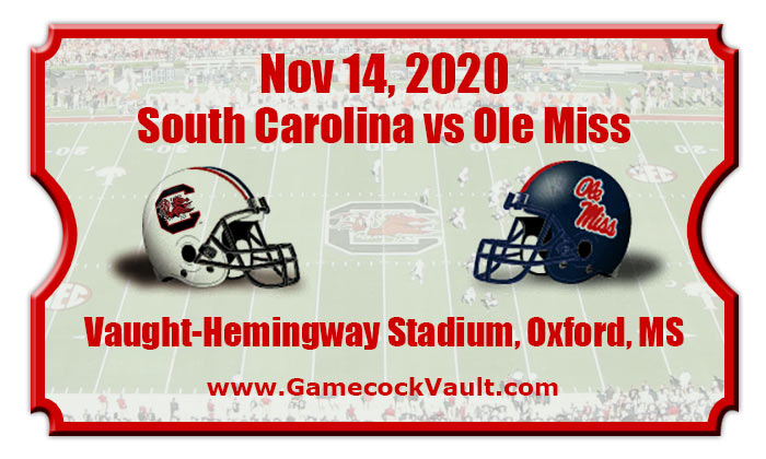 South Carolina Gamecocks Vs Ole Miss Rebels Football Tickets | 11/14/20